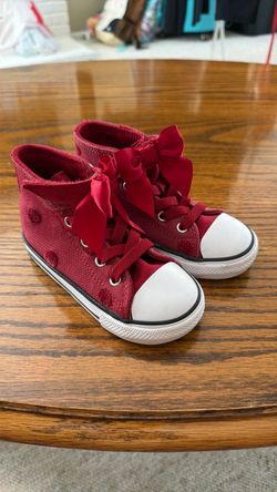 CHILDS- red Converse high tops!