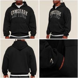 Gymshark Layered Graphic Zip Up Hoodie A3C3J-BB2J Oversize Men's Size Small New