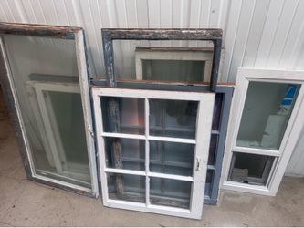 Lot of 12 Vintage & Newer Windows — Old Wood Frames, Various Sizes - DIY/Decor/Garden