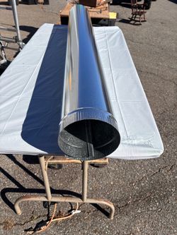 A case of Ten 8 inch 60 long galvanized duck pipe.