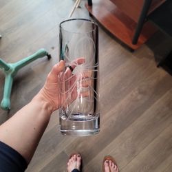 Crystal Vase With Flower Etching Kate Spade