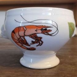 Cordon Bleu ~ BIA ~ Porcelain Lion head Pedestal Shrimp/Snack Bowl