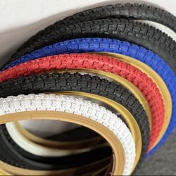 20 x 1.75 Red, Black,Blue Gum, All Black, and Black white wall Duro Bmx Tire