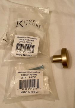 Lot of 2- Hillmont Knob 1 3/8 Inch Honey Bronze, TK910HB