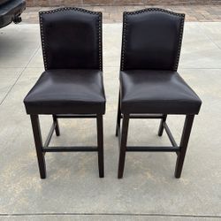 Leather Barstools -2x
