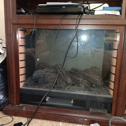 30" Parkdale Mobile Infrared Media Electric Fireplace-Cherry