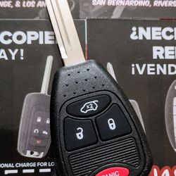 $100 @ Pomona Indoor Swapmeet [Spc# A22] 2005-18 Jeep Chrysler Dodge Key & Remote Copy (200, Avenger, Charger, Durango, Magnum, Patriot, Liberty, Wran