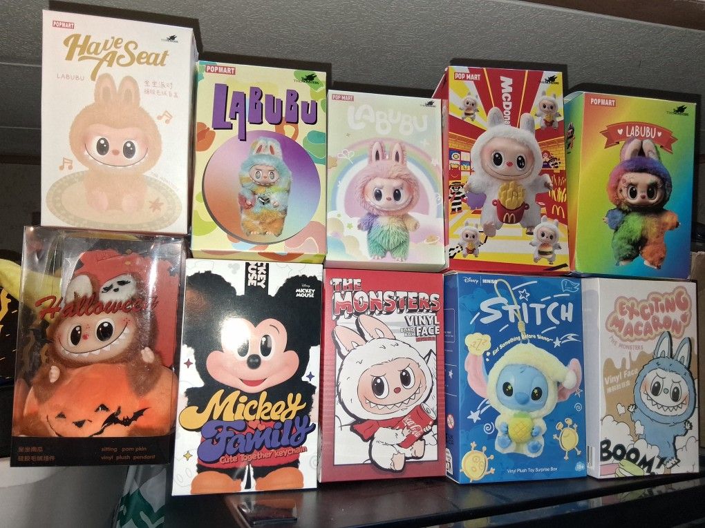 All 10 Labubu &mickey Family & Stitch 