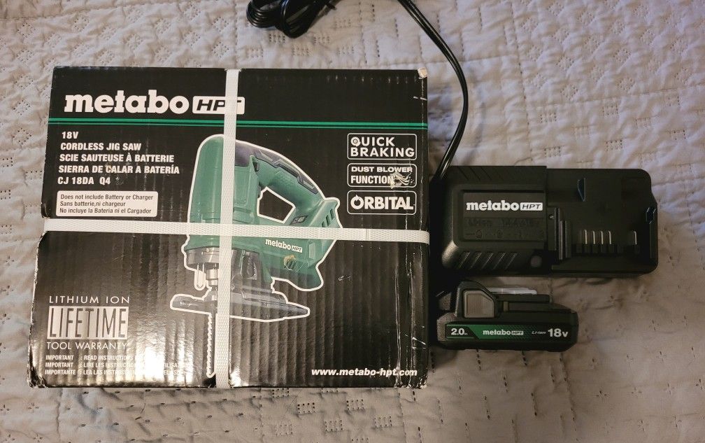 NEW Metabo HPT 18V Cordless Jig Saw, Battery and Charger