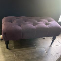 Purple Velvet Bench