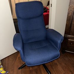 Blue Cushioned Desk Chair
