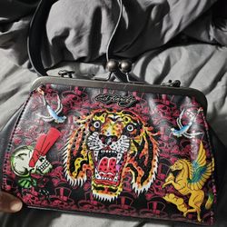 Ed Hardy Kisslock Shoulder Bag 