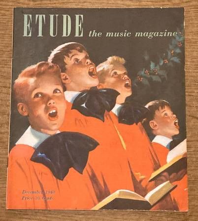 The Etude Music Magazine December 1948 vintage ads sheet music 