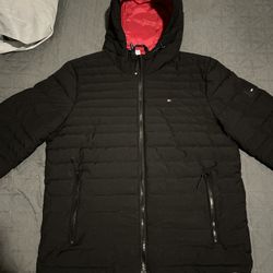 Black Tommy Hilfiger Puffer Jacket