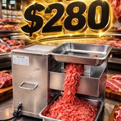 Commercial Meat Cutter Machine Stainless Steel 1100 lb./H Electric Meat Cutting Machine 750 W Commercial Meat Slicer Worth $700 