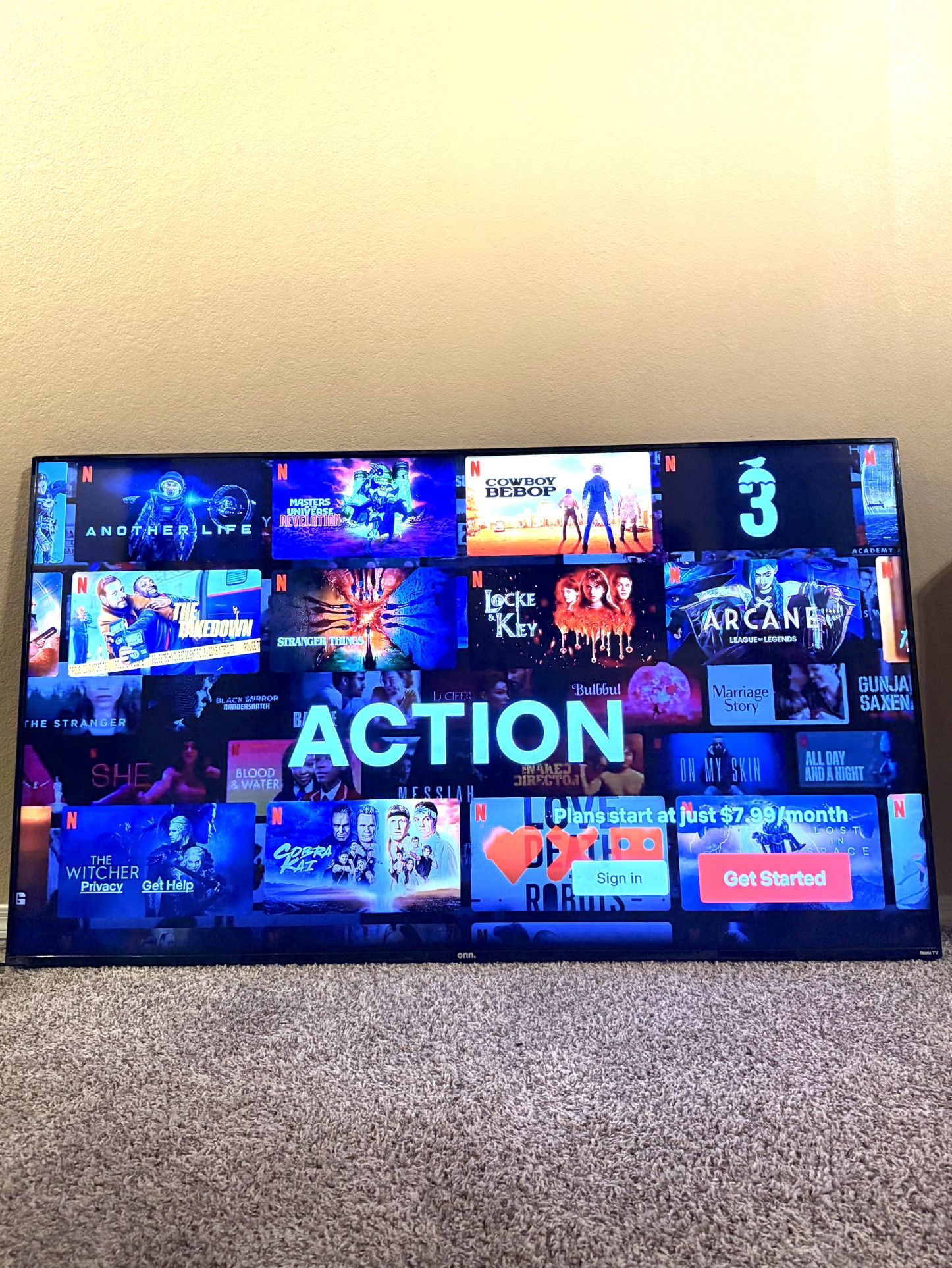  65” ONN 4K Smart TV – Excellent Condition