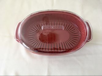 KitchenAid Microwave 3-PC Steamer Cooker w/ Lid 13"x9" Oval Casserole Dish Red