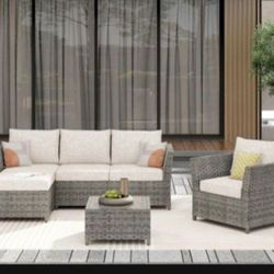 Fully Assembled In The Box Patio Furniture Set Outdoor Patio Furniture Patio Sofa Set Brand New High Quality Deep Seating Cushions 🆕🆕🆕