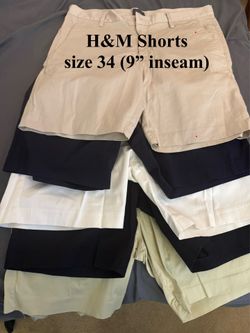 Men’s H&M & Zara Clothing Bundle - XL Shirts & Size 34 Shorts (18 Pieces)