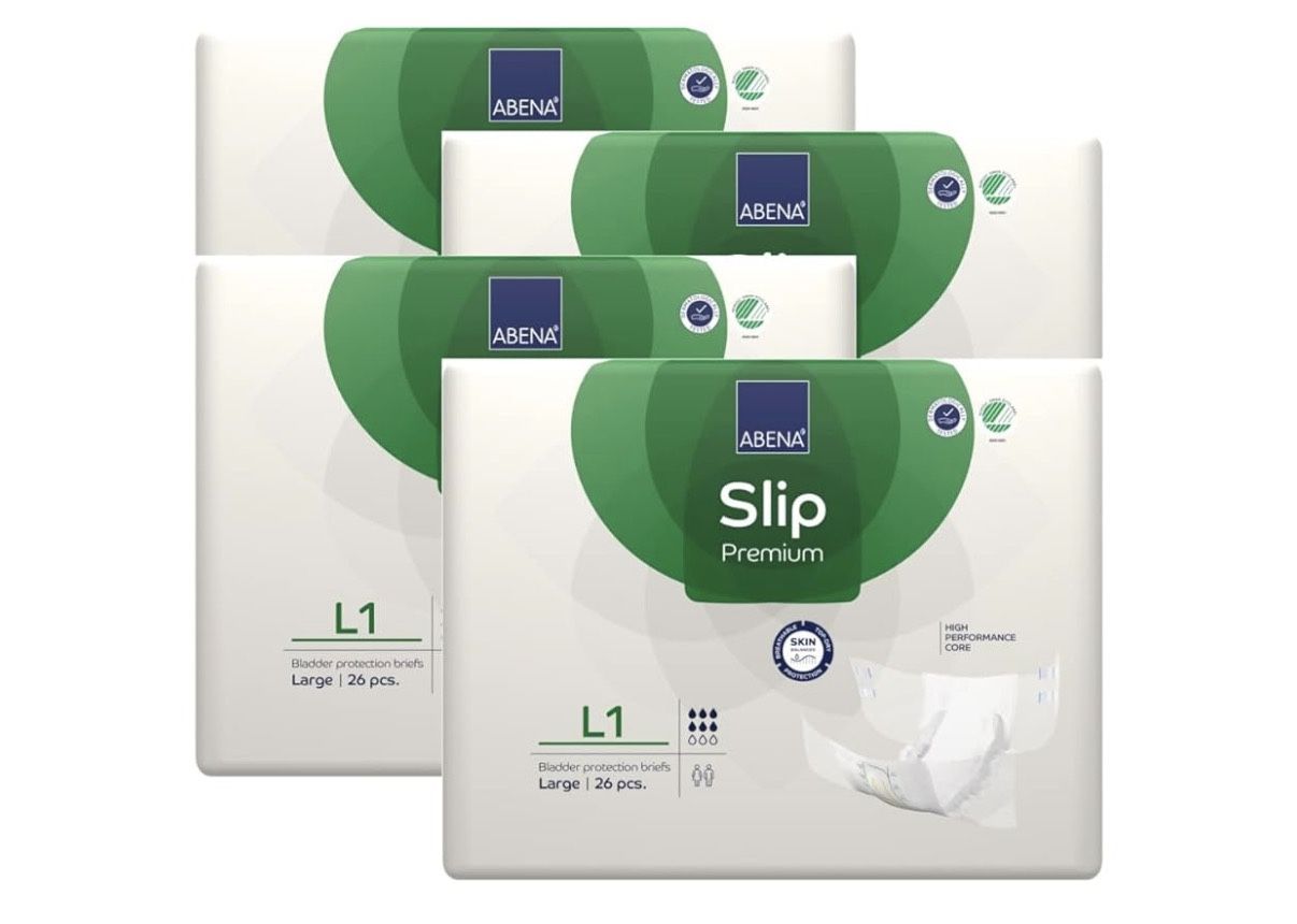 BRAND NEW β Abena Slip Premium Adult Diapers (104 Pack, Size L1)