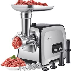 Meat Grinder, Sausage Stuffer, [2800W Max] Electric Meat Mincer with Stainless Steel Blades & 3 Grinding Plates,Sausage Maker & Kubbe Kit for Home Kit
