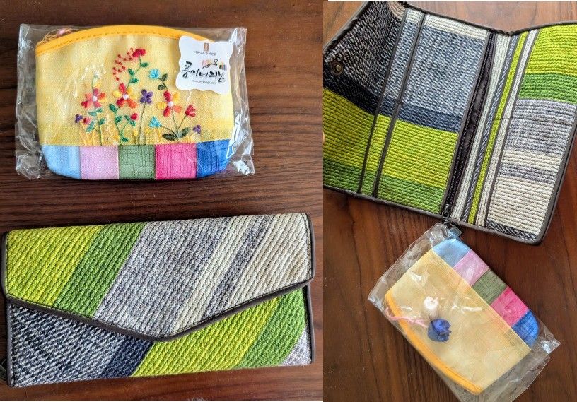 $10 each cute women's wallets: batik himalayan woven clutch, Asian Oriental Korean traditional embroidery pouch coin purse bag