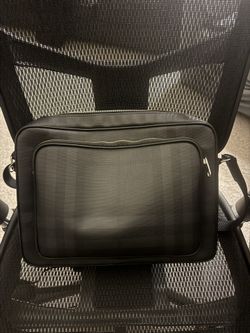 Burberry 14” Laptop Messenger Bag Black Check