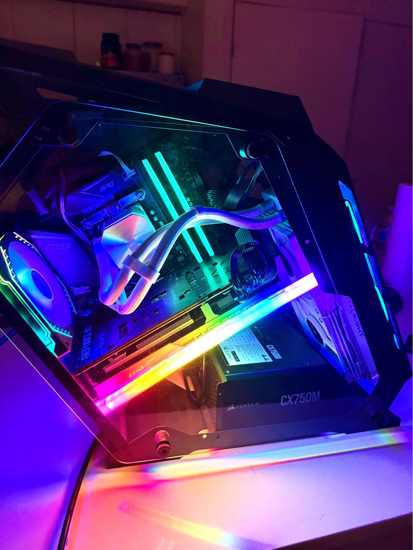 Gaming PC — Intel i7-11700KF / RTX 3070 / 32GB RAM / 1TB SSD / Liquid Cooling / Corsair CX750M PSU