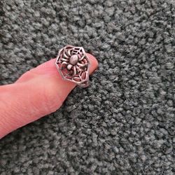 Crab With Web Ring Antique Vintage
