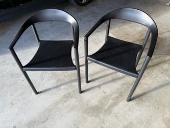 Set of 2 Black Modern Armchairs