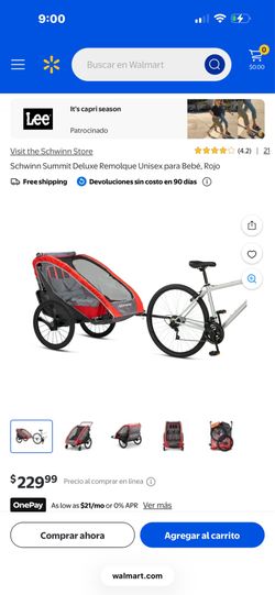 Schwinn summit deluxe remolque unisex