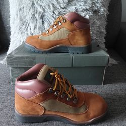 Timberland Premium (GS) Big Kids' Field Boots Brown Nubuck Juniors 5.5