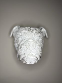 English Bulldog Wall-Head | 3D Printed Wall Decor