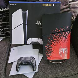 Ps5 Slim Digital With Spidermwn Plates