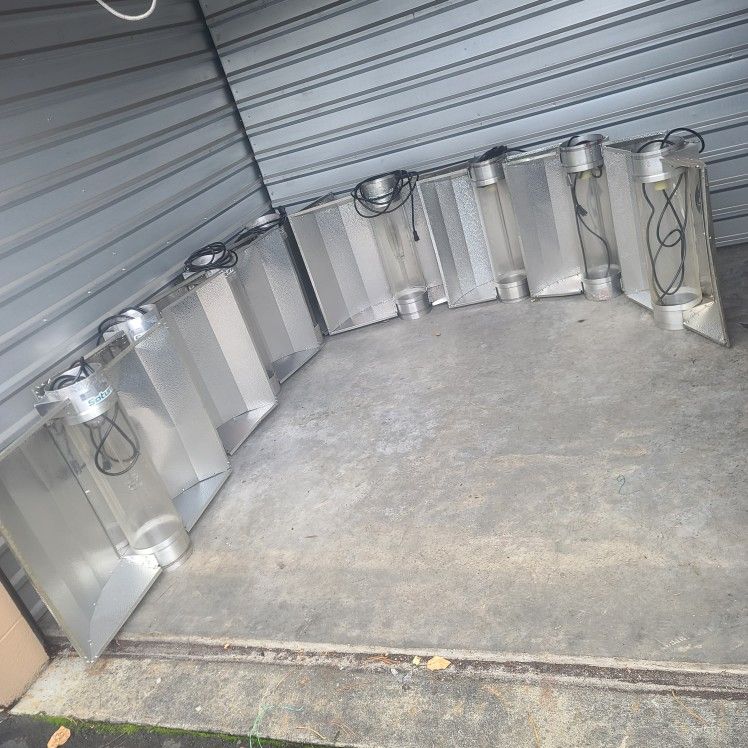8x 1000 Watt Saturn High Pressure Sodium Grow Hoods