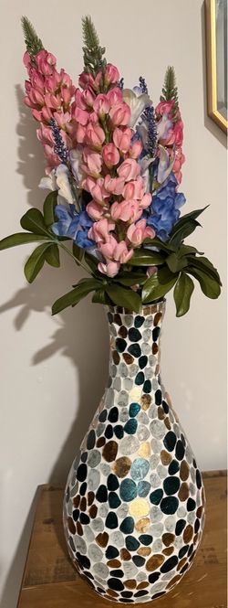 Mosaic Tile Floor Vase