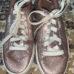 Rose gold metallic sneakers by PUMA, Smash v2 Glitz Glam model