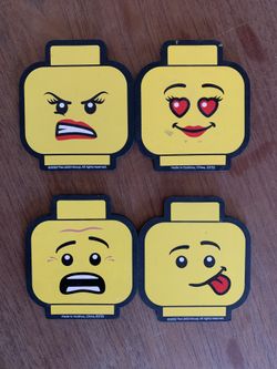 Lego Brand Rubber Coaster Set (4 Piece)