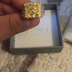 10k Gold Nugget Ring 
