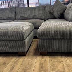 Sectional Couch Sofa L Shape with Matching Ottoman