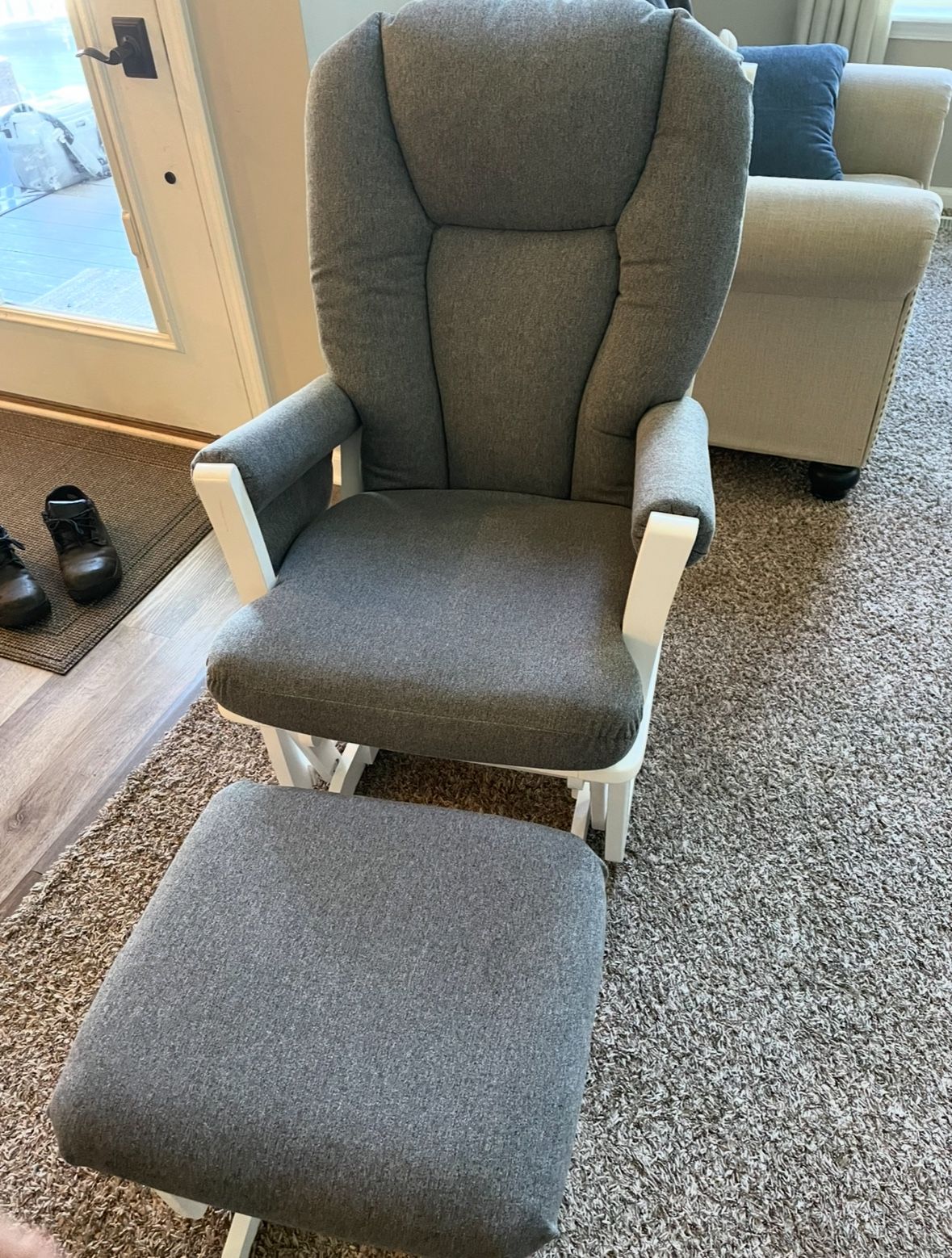 Dutailier Modern 0350 Glider chair and ottoman