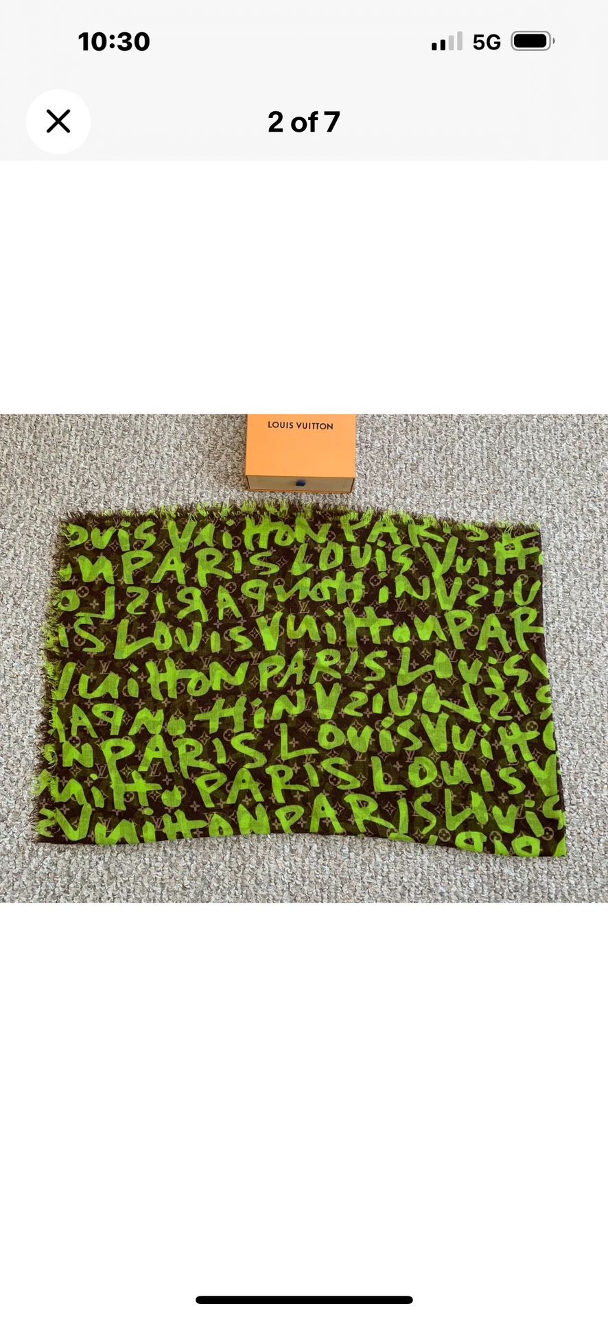Louis Vuitton graffiti scarf, Stephanie Sprouse