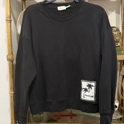 Retail $360 - Moncler Palm Tree Embroidered Sweatshirt Size Medium Like New