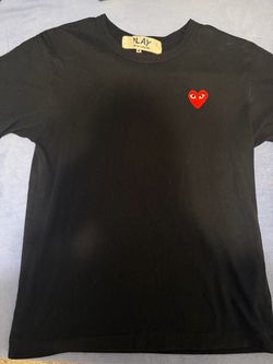 Comme des Garçons PLAY Black T-Shirt Size M