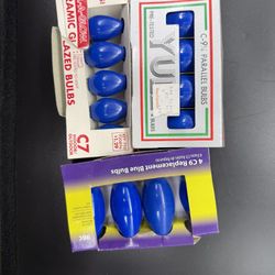 Vintage Holiday Bulbs - Blue