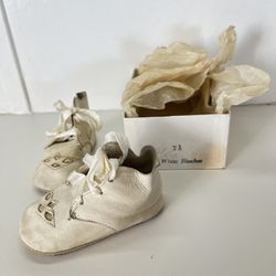 Baby Shoes Leather Infant Shoes,  Antique  Size 1