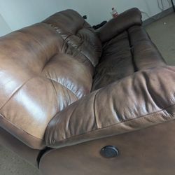 Reclining Leather Couch $500