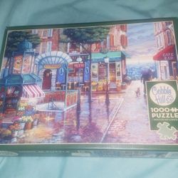 Vintage Cobble Hill Paris Street Scene 1000 Piece Random Cut Jigsaw Puzzle
