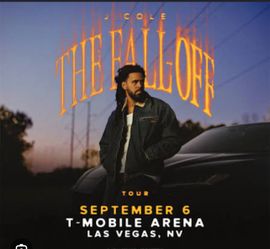 The Fall Off tour J Cole 2 floor tickets Las Vegas 9/8
