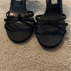 Black Open Toe Heels